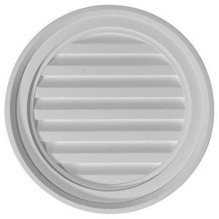 DWELLINGDESIGNS 18 in. W x 18 in. H Round Gable Vent LouverDecorative DW284289